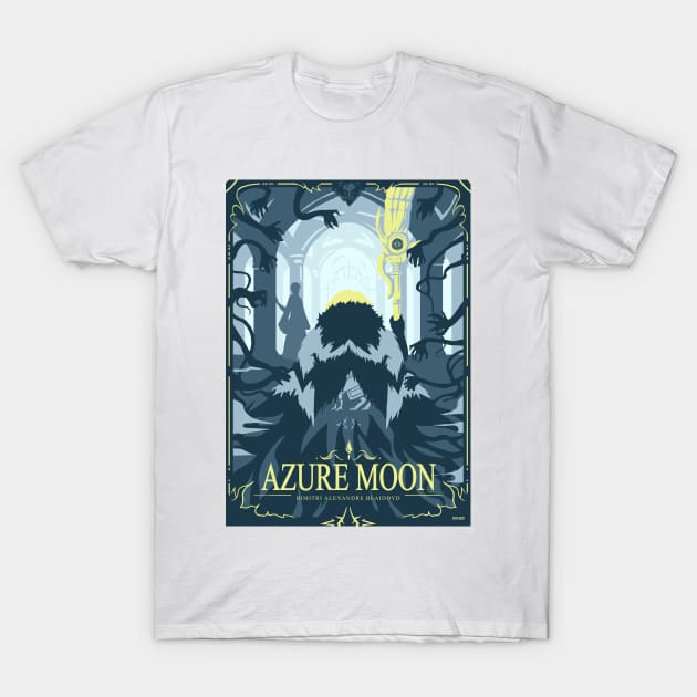 Azure Moon T-Shirt by SnipSnipArt